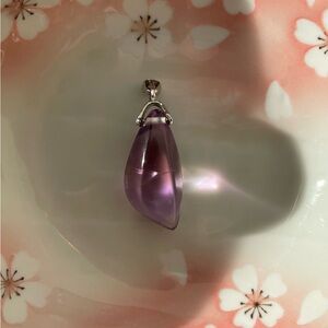 Amethyst Pendant Charm - Natural
